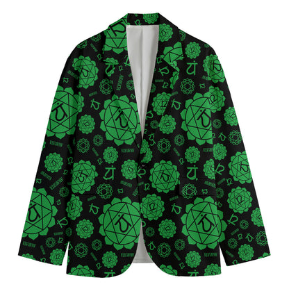 Anahata Chakra Pattern Print Men's Blazer