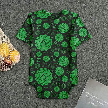 Anahata Chakra Pattern Print Men's Bodysuit
