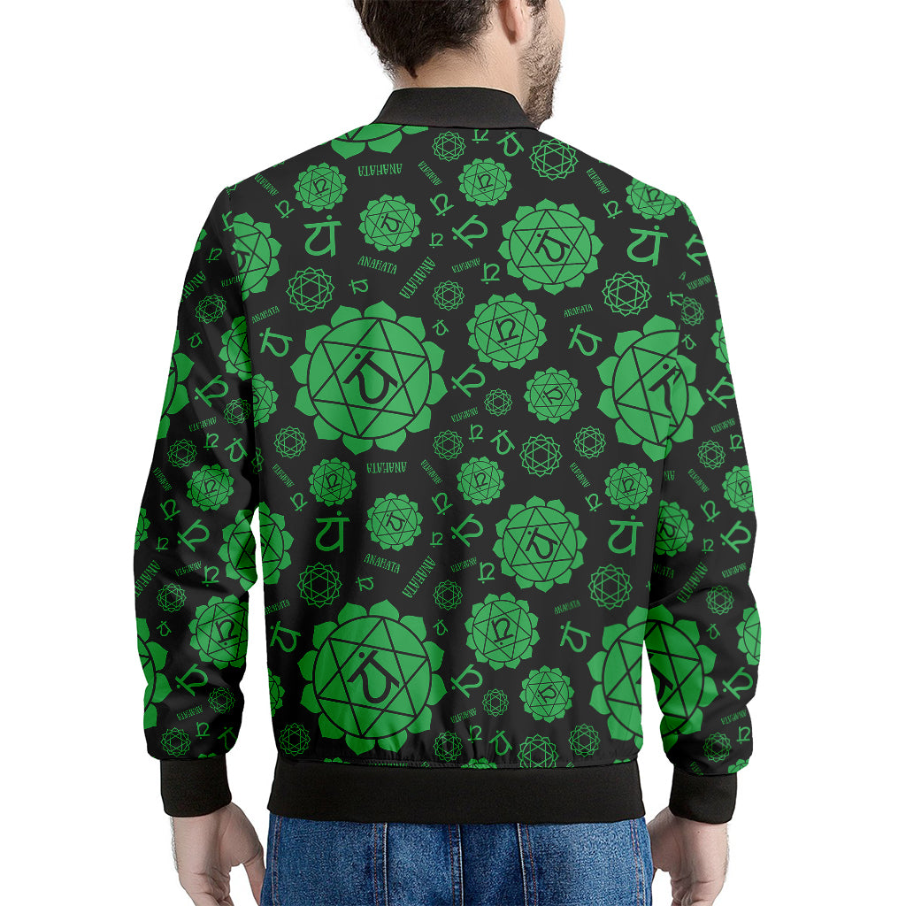 Anahata Chakra Pattern Print Men's Bomber Jacket