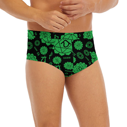 Anahata Chakra Pattern Print Men's Briefs