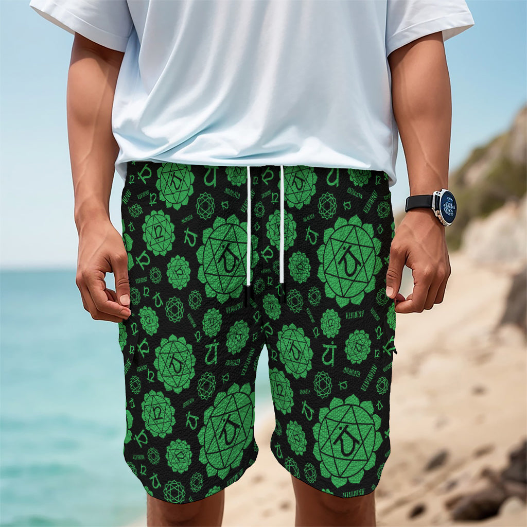 Anahata Chakra Pattern Print Men's Cargo Shorts
