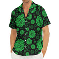 Anahata Chakra Pattern Print Men's Deep V-Neck Shirt