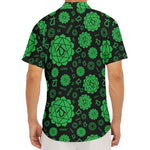 Anahata Chakra Pattern Print Men's Deep V-Neck Shirt
