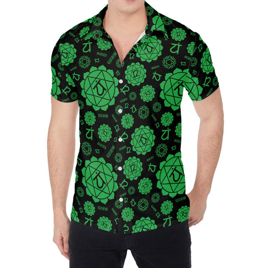 Anahata Chakra Pattern Print Men's Shirt