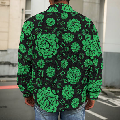 Anahata Chakra Pattern Print Men's Shirt Jacket