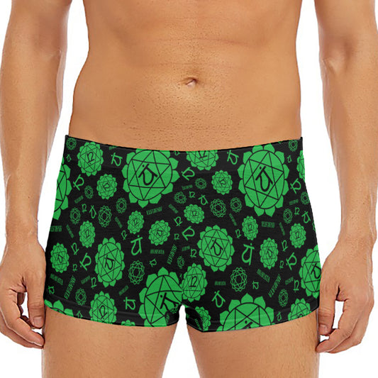 Anahata Chakra Pattern Print Men's Short Boxer Briefs