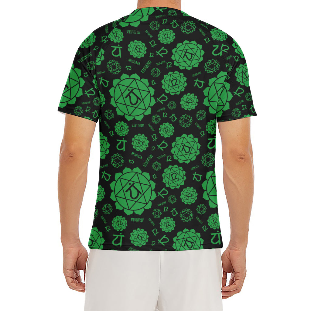 Anahata Chakra Pattern Print Men's Short Sleeve Rash Guard