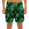 Anahata Chakra Pattern Print Men's Split Running Shorts