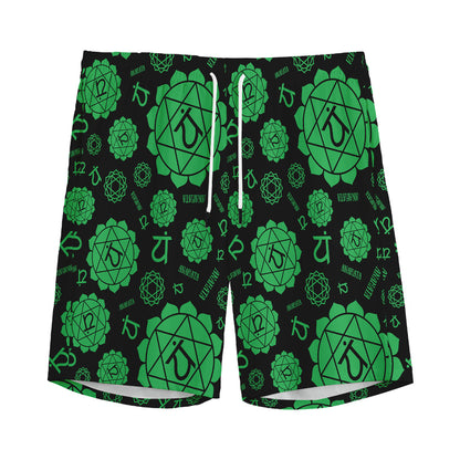 Anahata Chakra Pattern Print Men's Sports Shorts