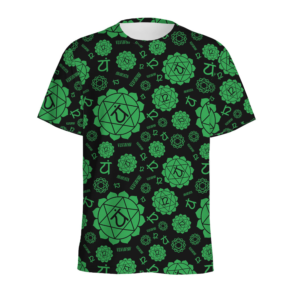 Anahata Chakra Pattern Print Men's Sports T-Shirt