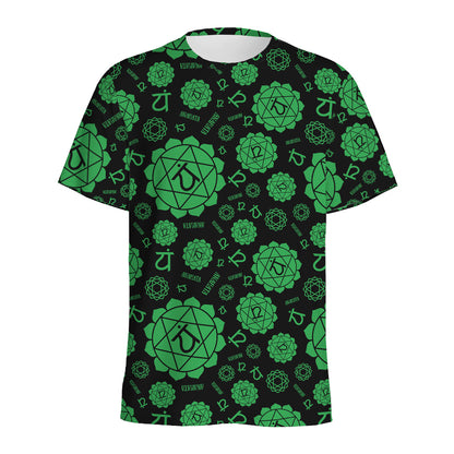 Anahata Chakra Pattern Print Men's Sports T-Shirt
