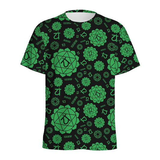 Anahata Chakra Pattern Print Men's Sports T-Shirt