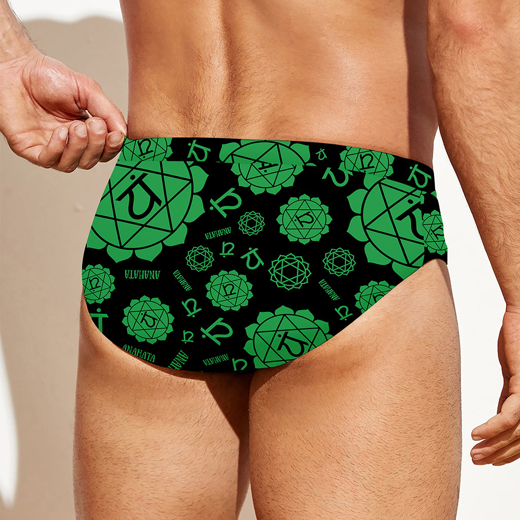 Anahata Chakra Pattern Print Men's Swim Briefs