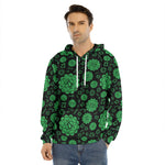 Anahata Chakra Pattern Print Men's Velvet Pullover Hoodie