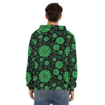 Anahata Chakra Pattern Print Men's Velvet Pullover Hoodie
