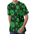 Anahata Chakra Pattern Print Men's Velvet T-Shirt