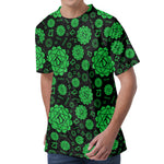 Anahata Chakra Pattern Print Men's Velvet T-Shirt