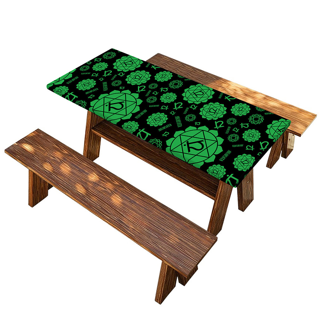 Anahata Chakra Pattern Print Picnic Table Cover