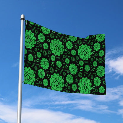 Anahata Chakra Pattern Print Polyester Flag