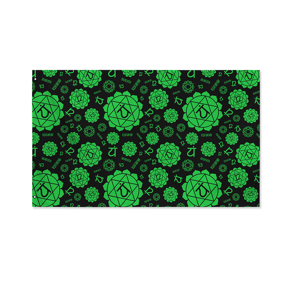 Anahata Chakra Pattern Print Polyester Flag