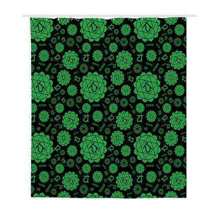 Anahata Chakra Pattern Print Polyester Shower Curtain