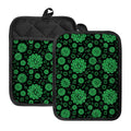 Anahata Chakra Pattern Print Pot Holders With Pocket
