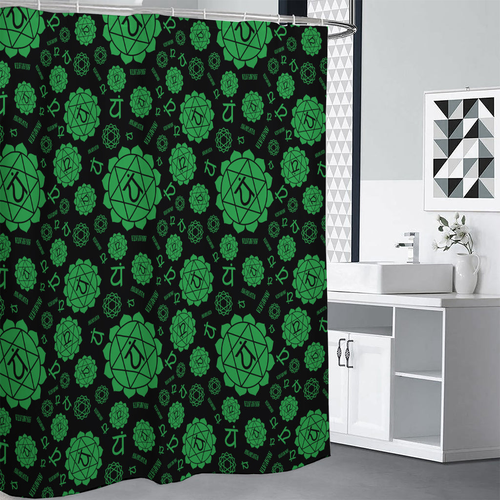 Anahata Chakra Pattern Print Premium Shower Curtain