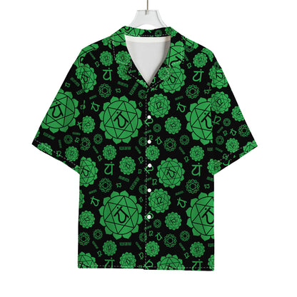 Anahata Chakra Pattern Print Rayon Hawaiian Shirt