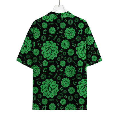 Anahata Chakra Pattern Print Rayon Hawaiian Shirt