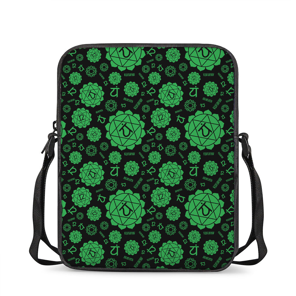 Anahata Chakra Pattern Print Rectangular Crossbody Bag