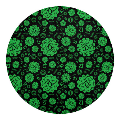 Anahata Chakra Pattern Print Round Blanket