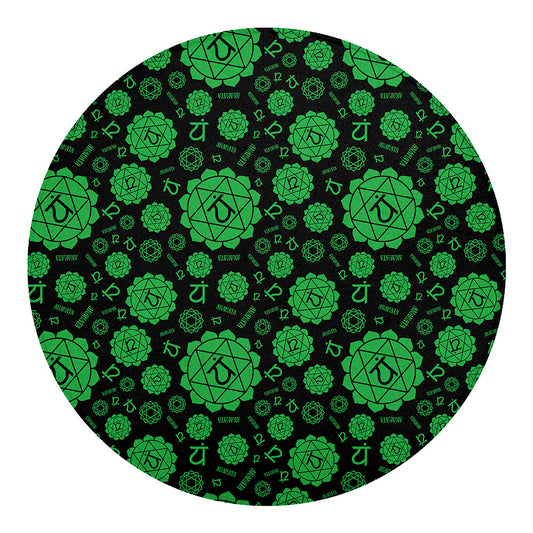 Anahata Chakra Pattern Print Round Blanket