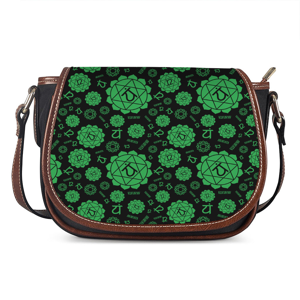 Anahata Chakra Pattern Print Saddle Bag