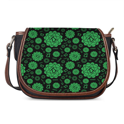 Anahata Chakra Pattern Print Saddle Bag