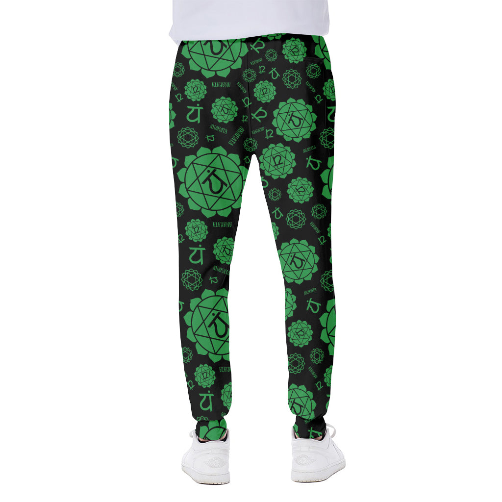Anahata Chakra Pattern Print Scuba Joggers