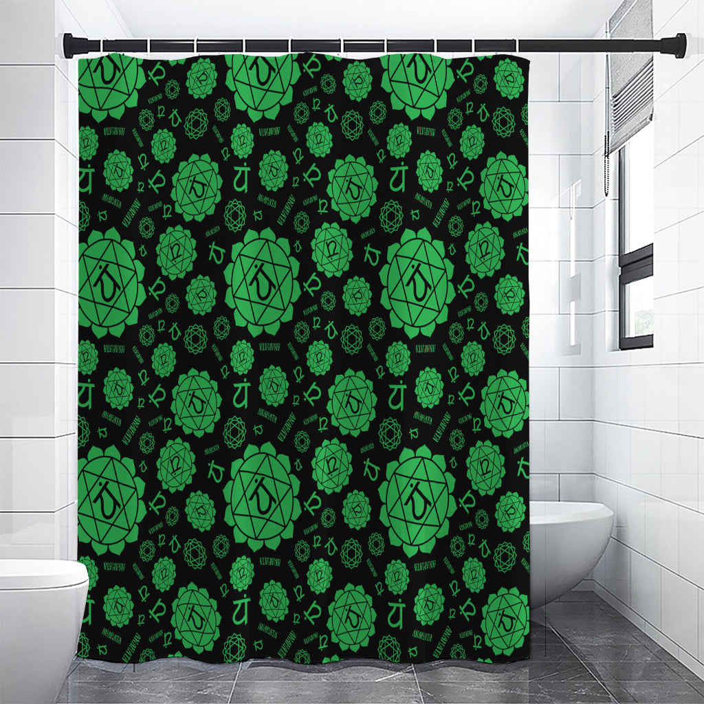Anahata Chakra Pattern Print Shower Curtain