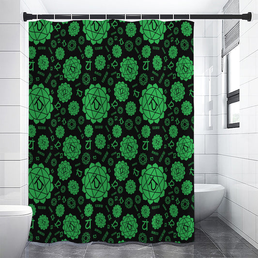 Anahata Chakra Pattern Print Shower Curtain