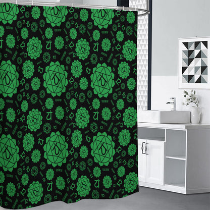 Anahata Chakra Pattern Print Shower Curtain