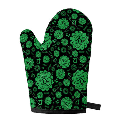 Anahata Chakra Pattern Print Single Oven Mitt