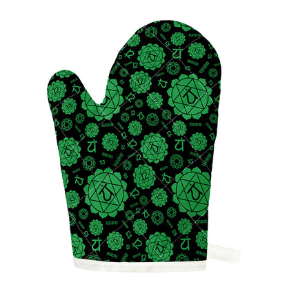 Anahata Chakra Pattern Print Single Oven Mitt