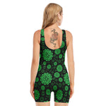Anahata Chakra Pattern Print Sleeveless One Piece Swimsuit