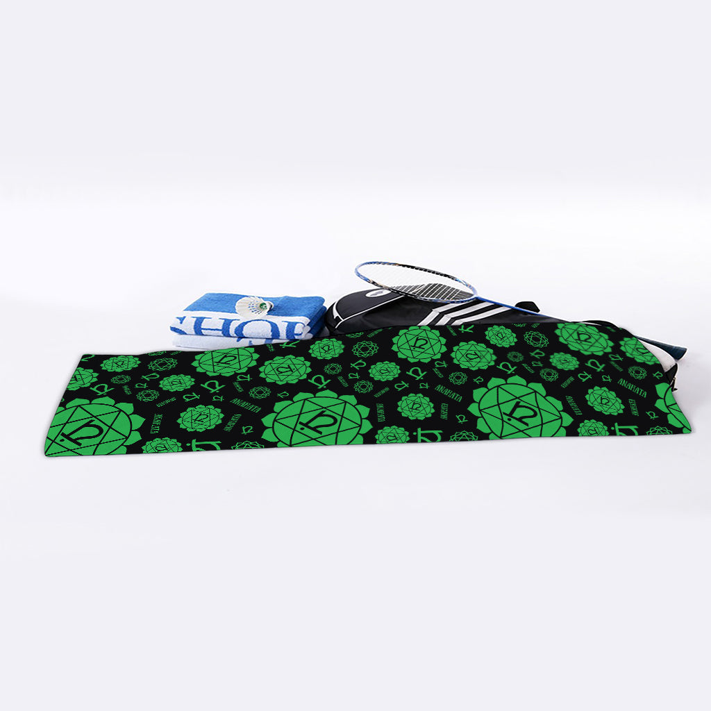 Anahata Chakra Pattern Print Sports Towel