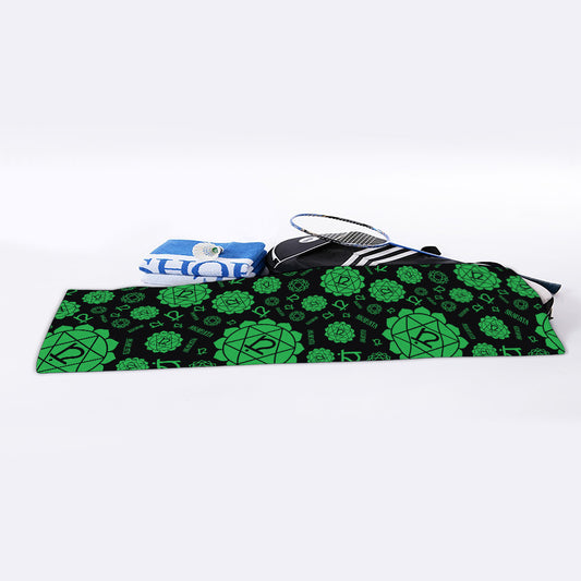 Anahata Chakra Pattern Print Sports Towel