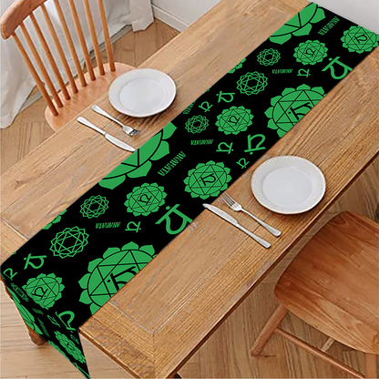 Anahata Chakra Pattern Print Table Runner