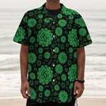 Anahata Chakra Pattern Print Textured Short Sleeve Shirt