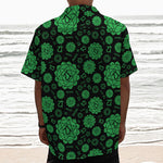 Anahata Chakra Pattern Print Textured Short Sleeve Shirt
