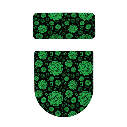 Anahata Chakra Pattern Print Toilet Lid And Tank Cover Set