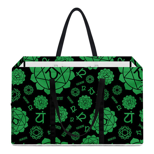 Anahata Chakra Pattern Print Utility Tote Bag