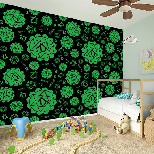 Anahata Chakra Pattern Print Wall Sticker