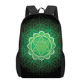 Anahata Chakra Spiritual Print 17 Inch Backpack
